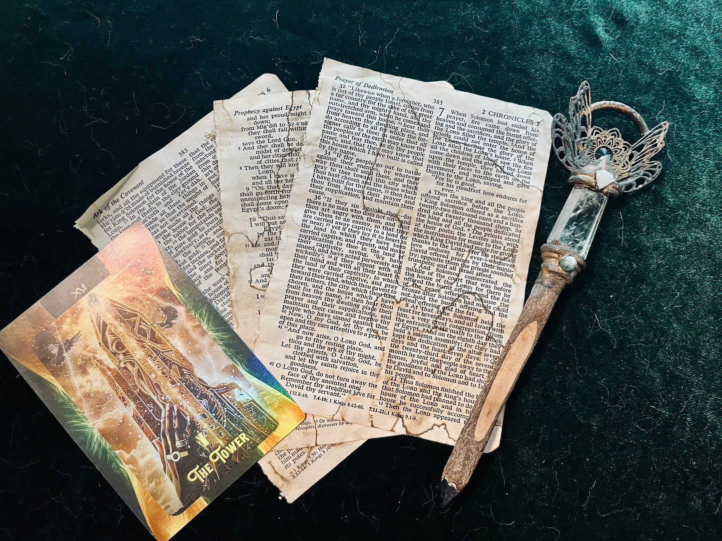 Bible pages Coffee Stained