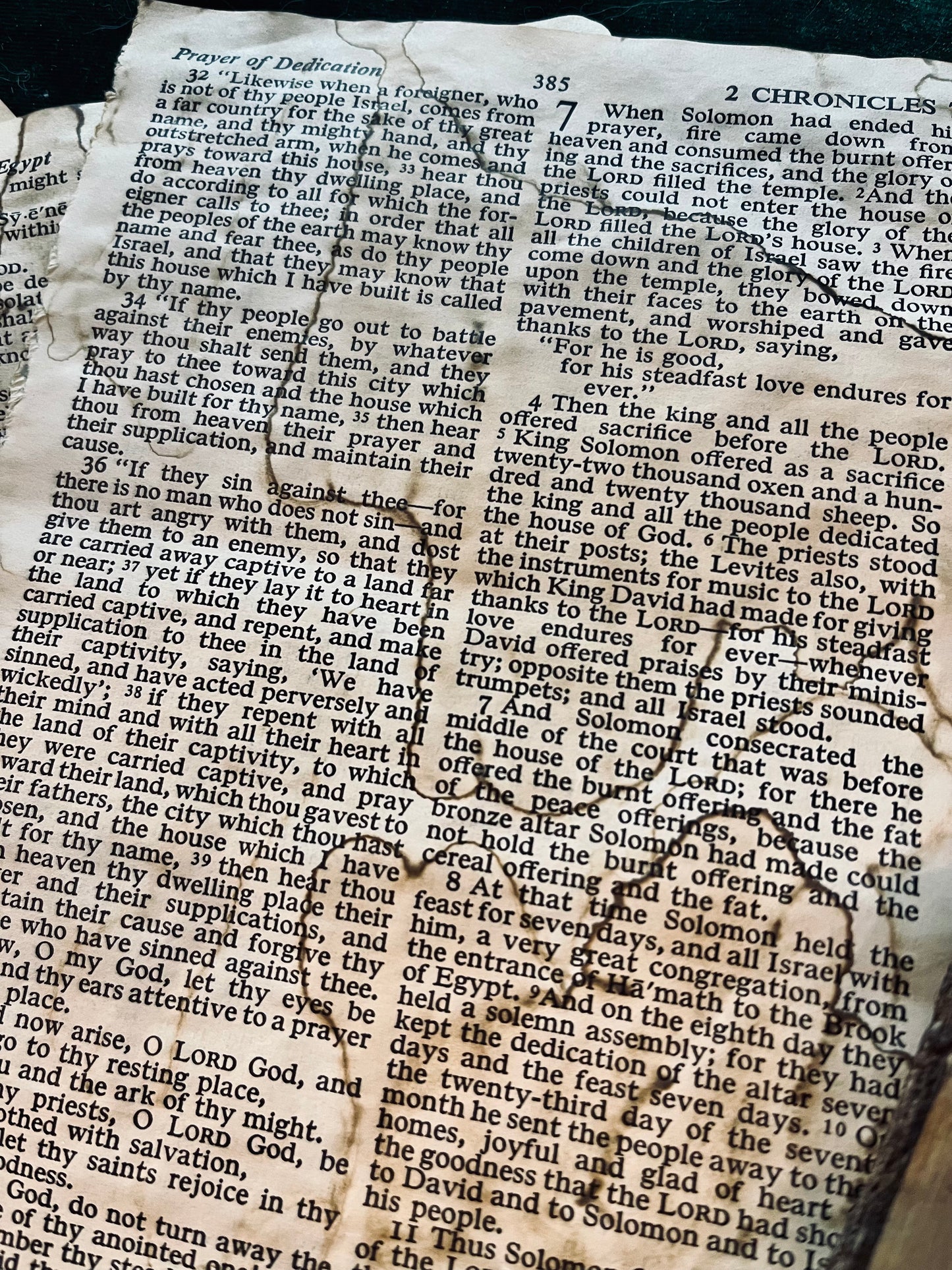 Bible pages Coffee Stained
