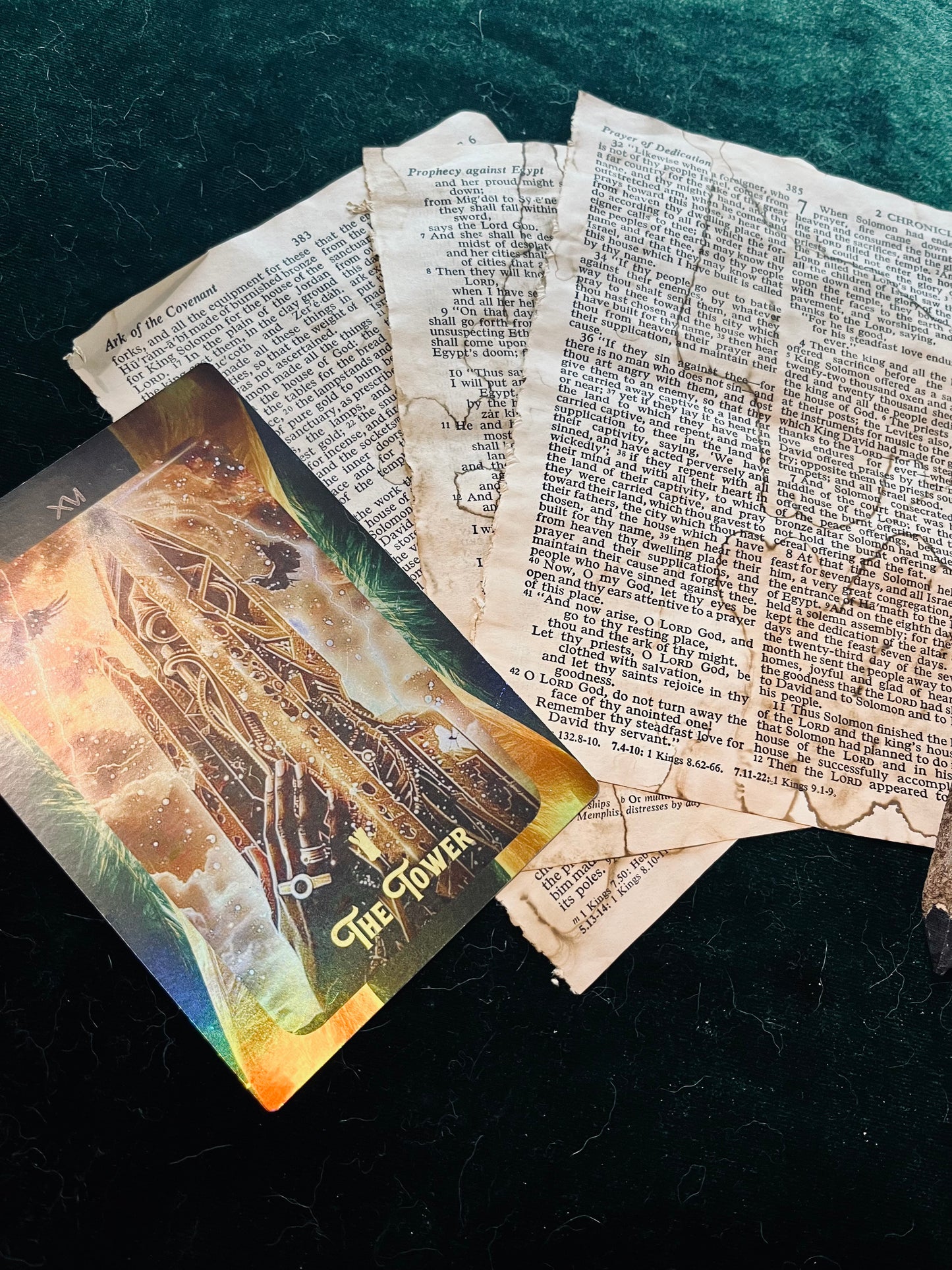 Bible pages Coffee Stained