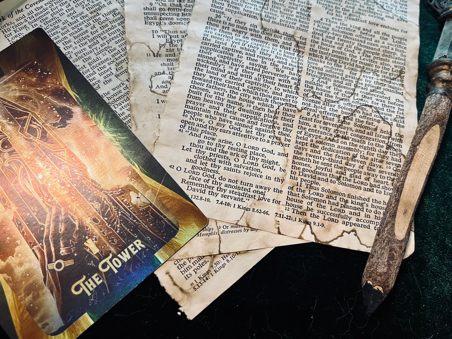 Bible pages Coffee Stained