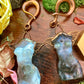 Gold Wings Moss agate Godsess