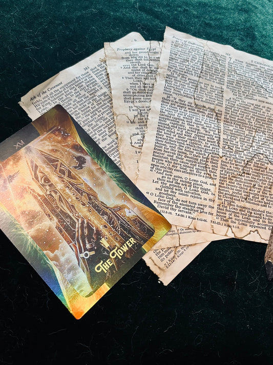 Bible pages Coffee Stained