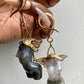 Gold Wings Moss agate Godsess